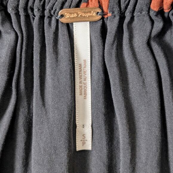 Free People The Perfect Sundress Small Floral Button Front Midi Boho Brown Black - Picture 10 of 14